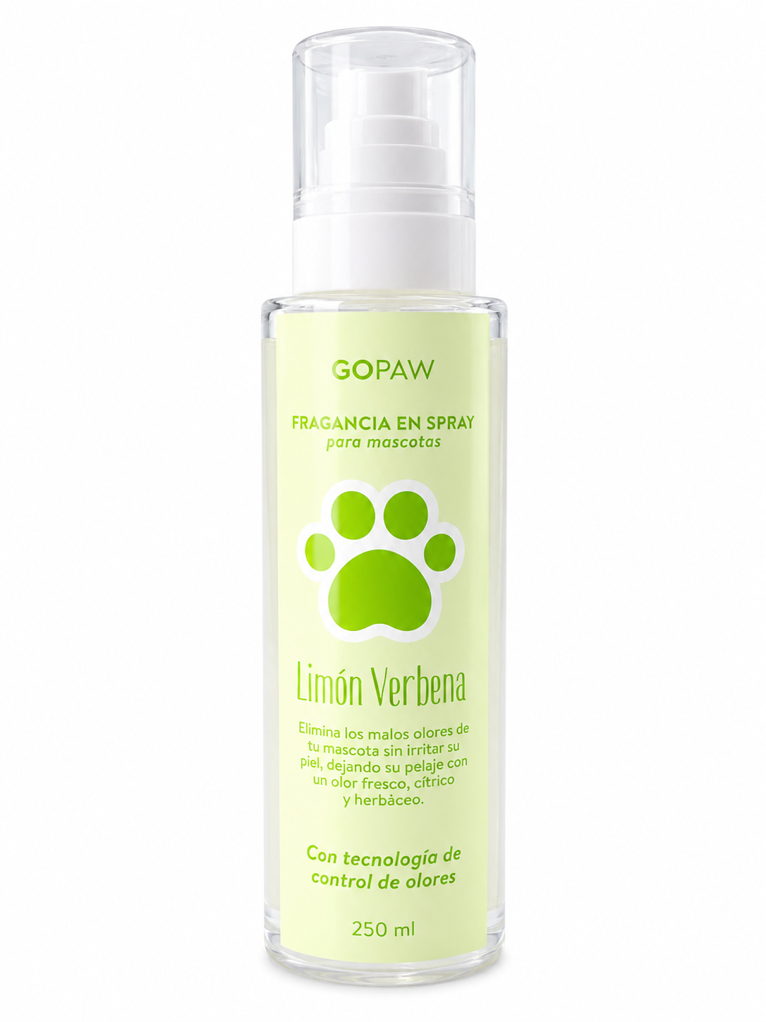 Fragancia en Spray para Mascotas GOPAW Limón Verbena 250 ml