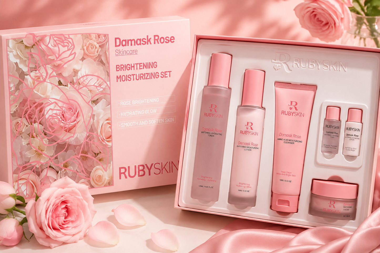 Set Kit Facial Rosa de Damasco