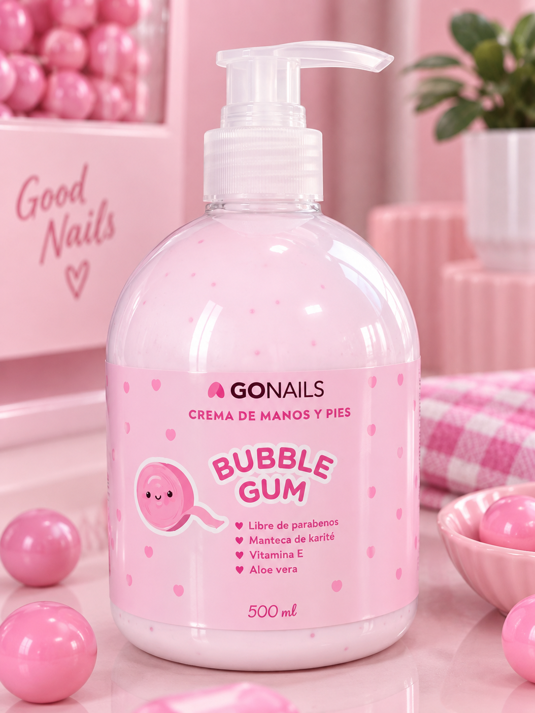 Crema manos y pies bubble gum gonails