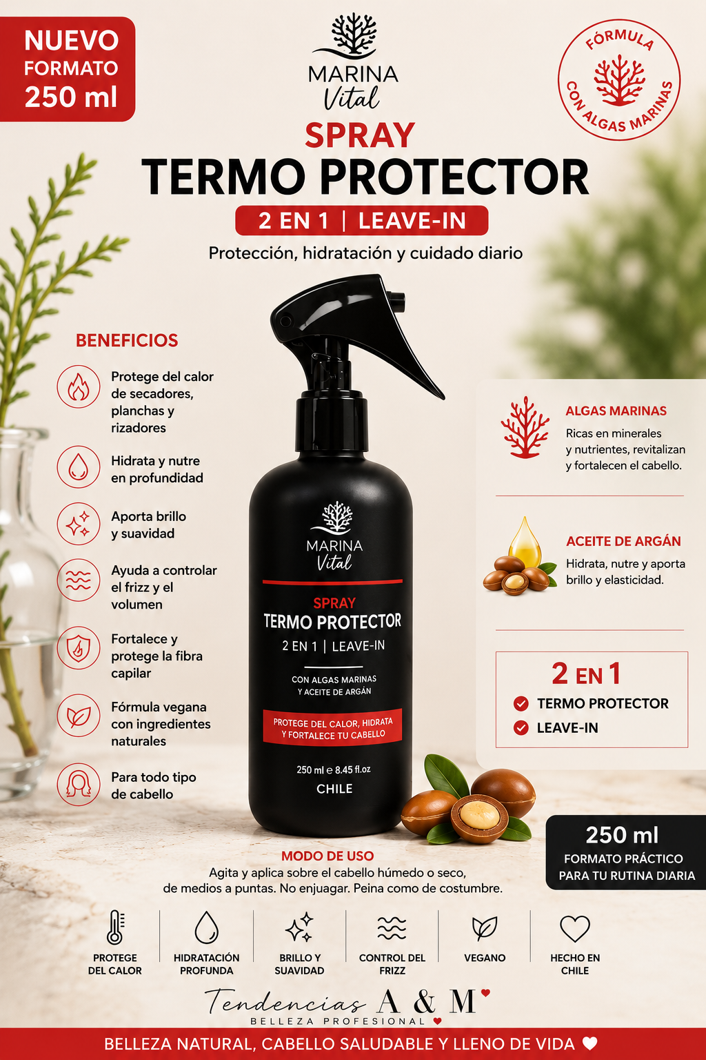 Marina Vital Spray Termo Protector 2 en 1