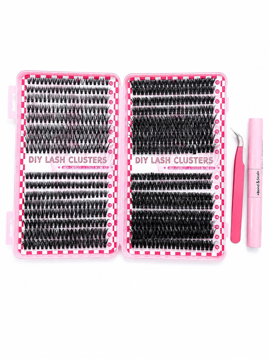 Libro de Pestañas DIY Lash Clusters con Bond & Seal y Pinza Aplicadora