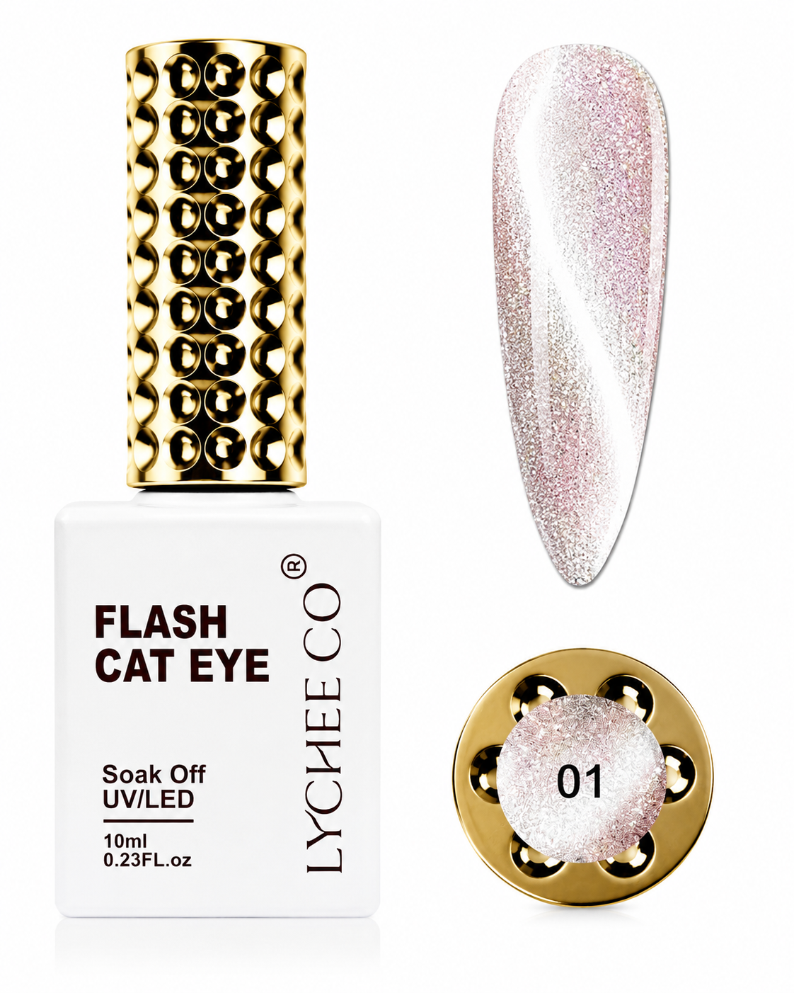 Flash Cat Eye Lycheeco 01 – Gel UV/LED 10 ml
