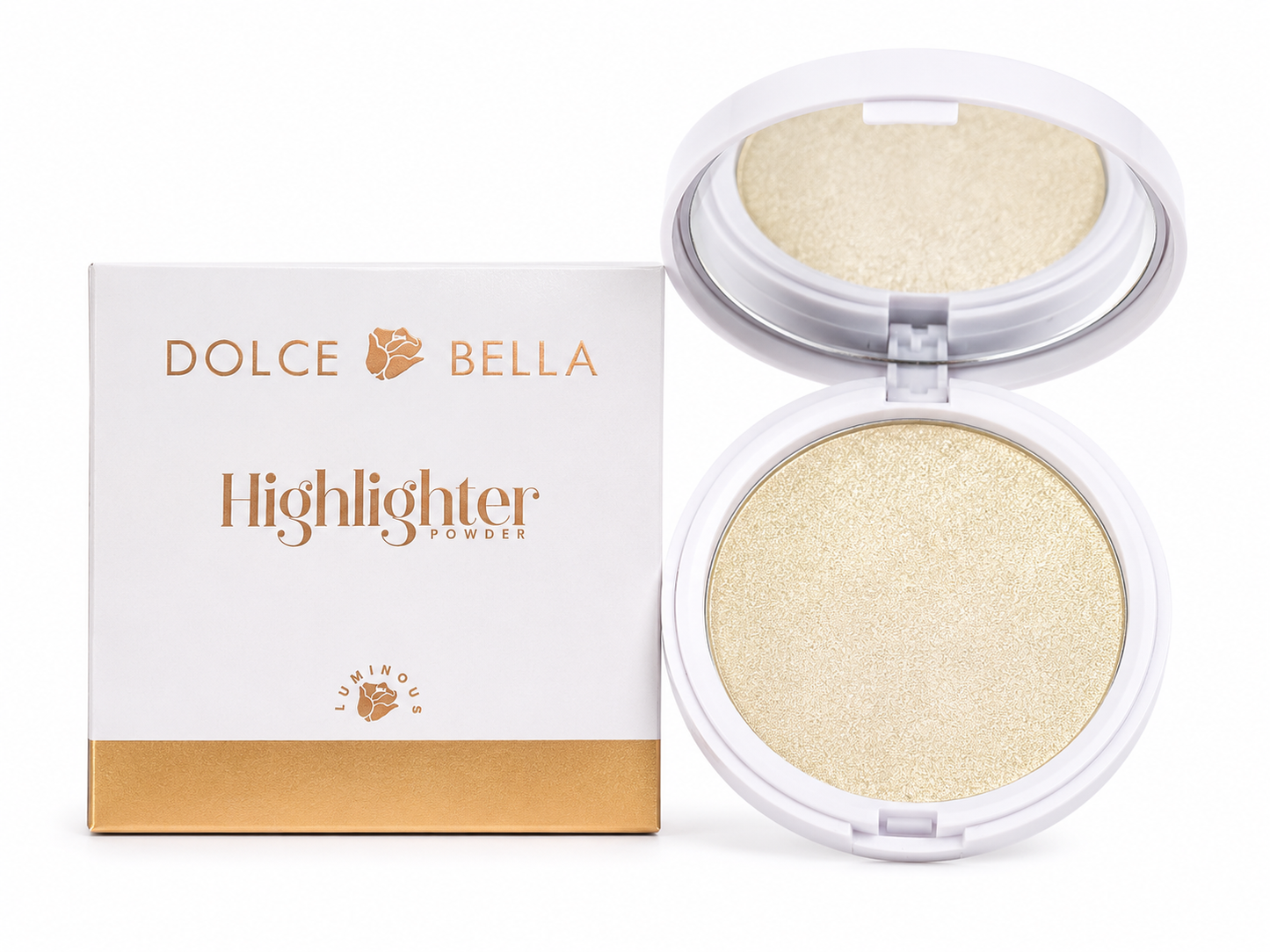 Iluminador Compacto Dolce Bella Highlighter Powder | Acabado Glow Luminoso