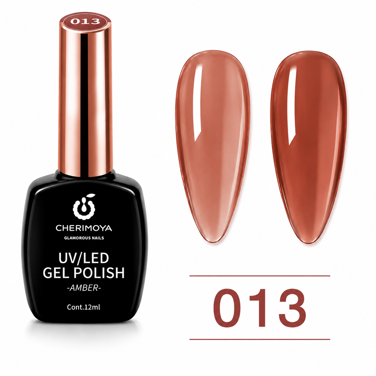 Esmalte Gel UV/LED Cherimoya Amber 013 – Efecto Ámbar Translúcido