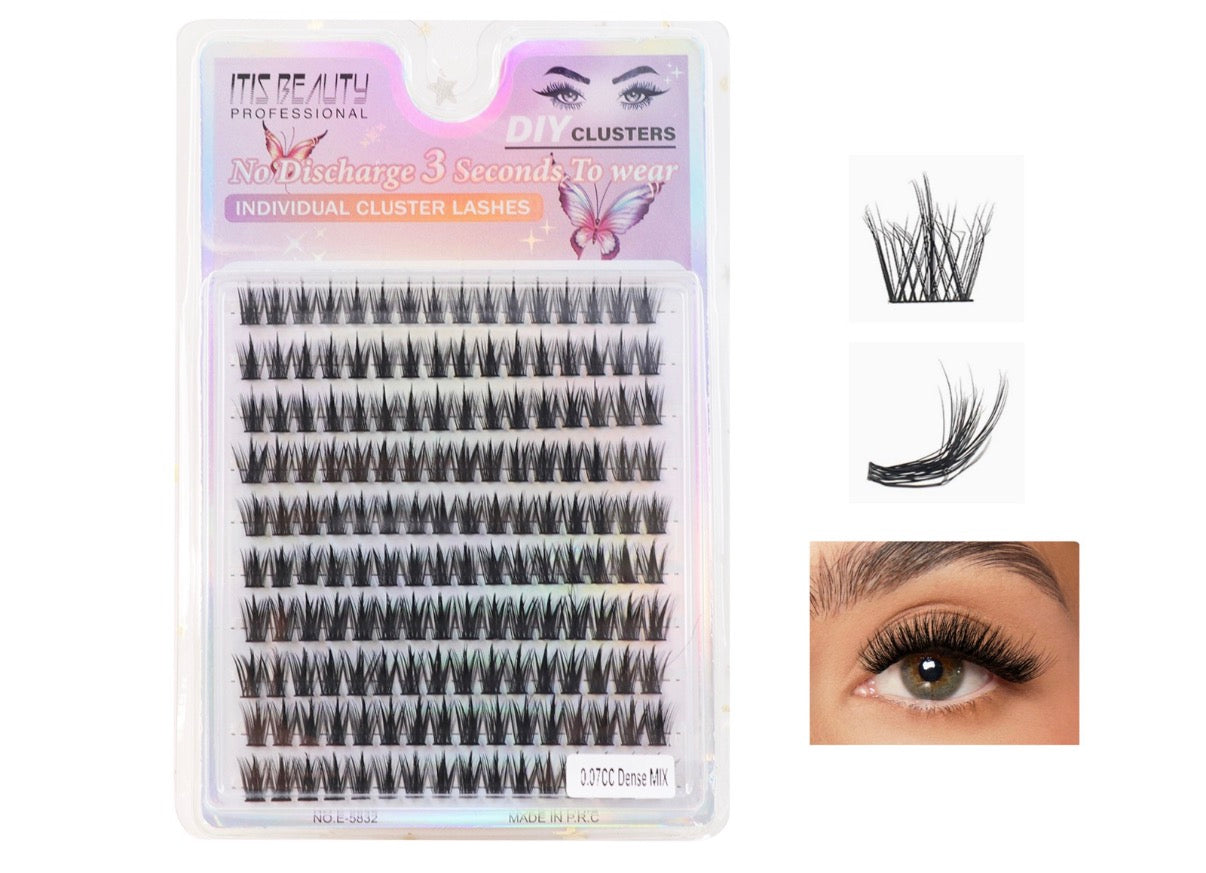 Pestañas Postizas DIY Clusters Dense Mix 0.07CC Itis Beauty Profesional