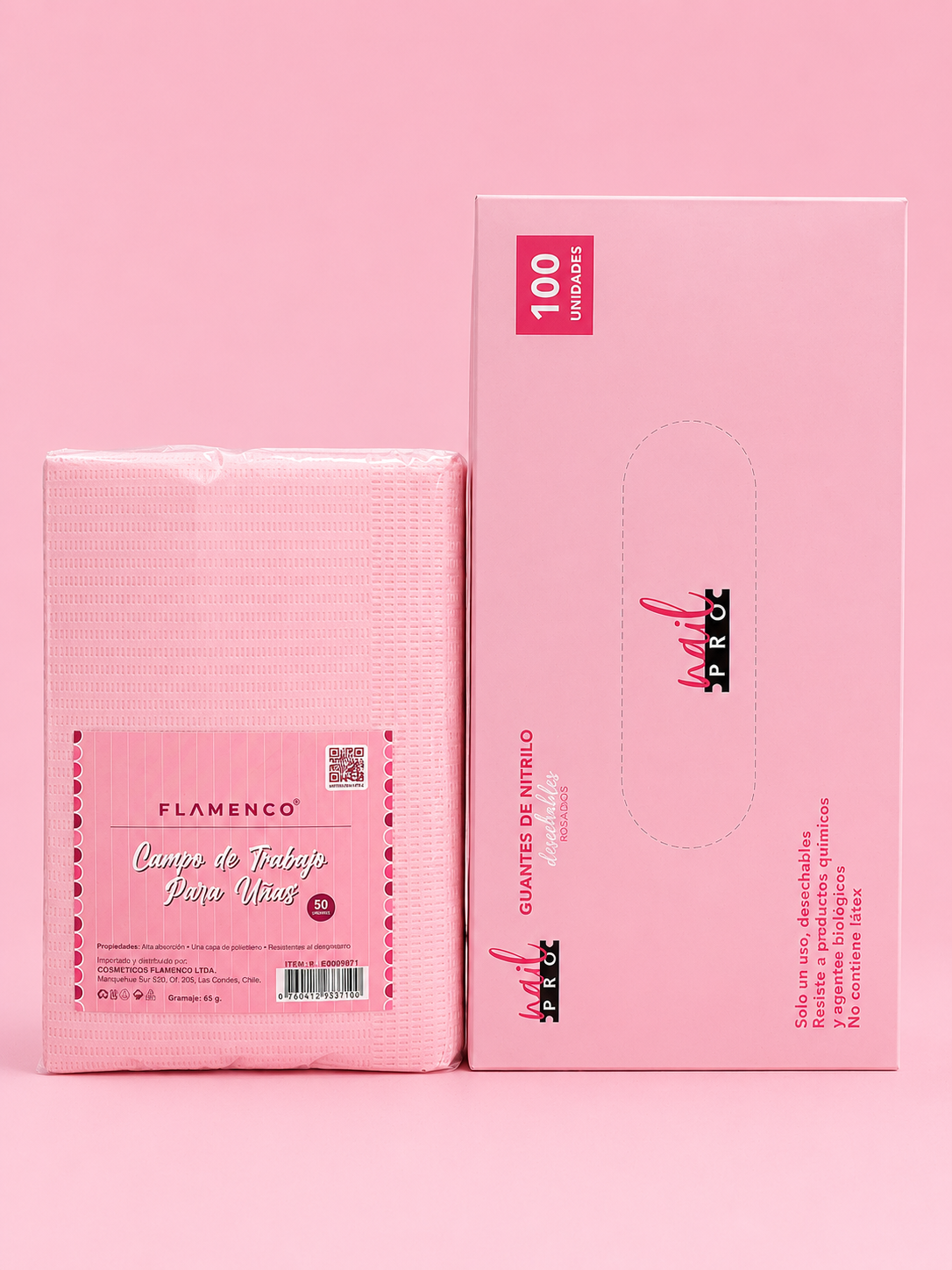 Kit Desechable para Manicure: Guantes de Nitrilo + Campos de Trabajo para Uñas
