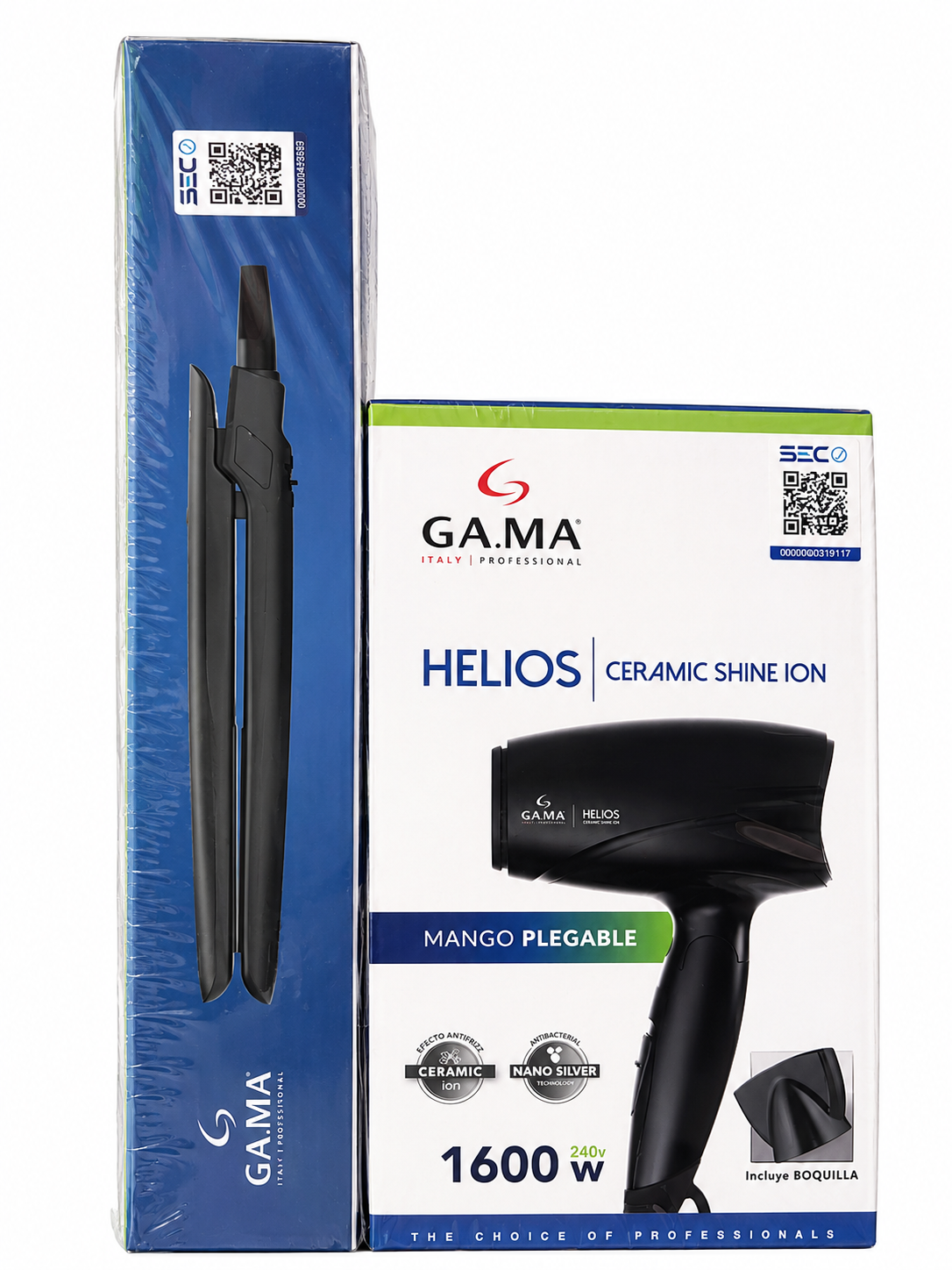 Set GAMA Helios + Plancha de Pelo GAMA Professional