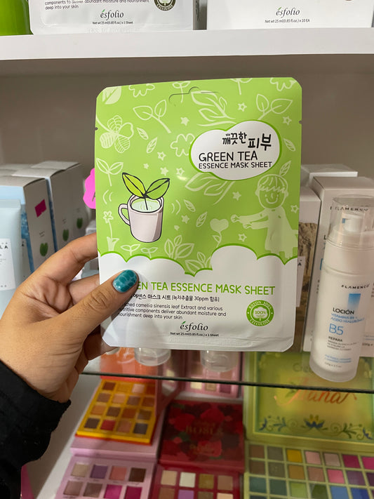 Mascarilla coreana te verde esfolio