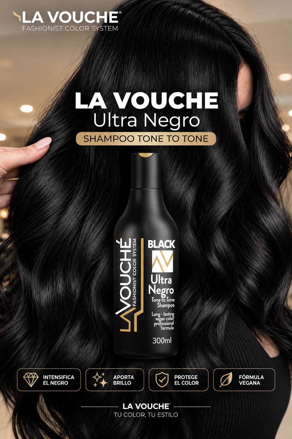 Shampoo matizador ultra negro 300ml-Lavouche