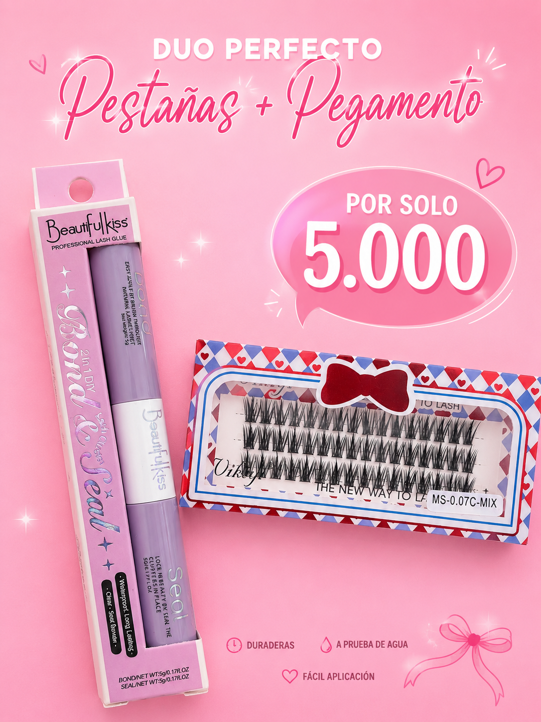 Kit pestañas efecto anime