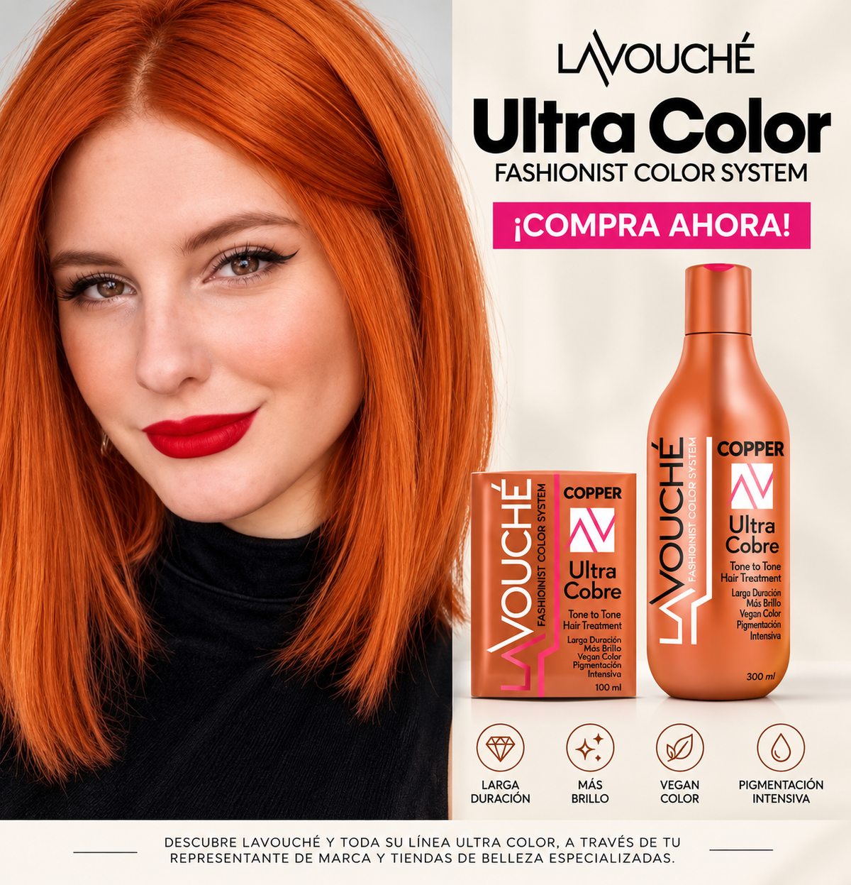 Matizador lavouche 150ml -cobre