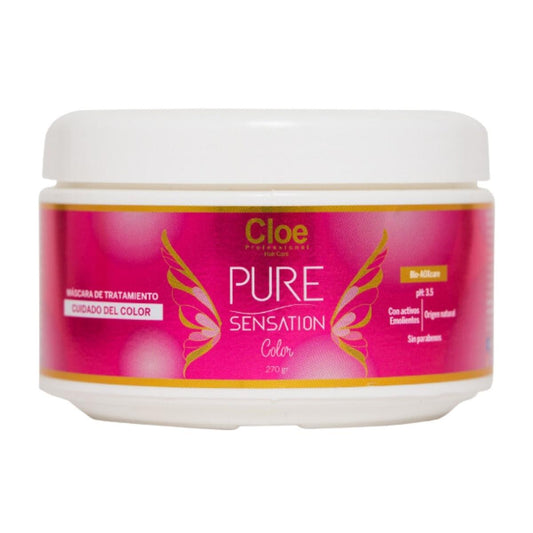MÁSCARA PURE SENSATION COLOR, para el cuidado de cabellos tinturados con coloración permanente y demi permanente, incluyendo máscaras con pigmentos.