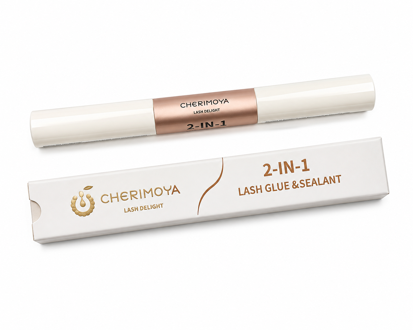 Adhesivo y Sellador para Pestañas Postizas 2 en 1 Cherimoya Lash Delight