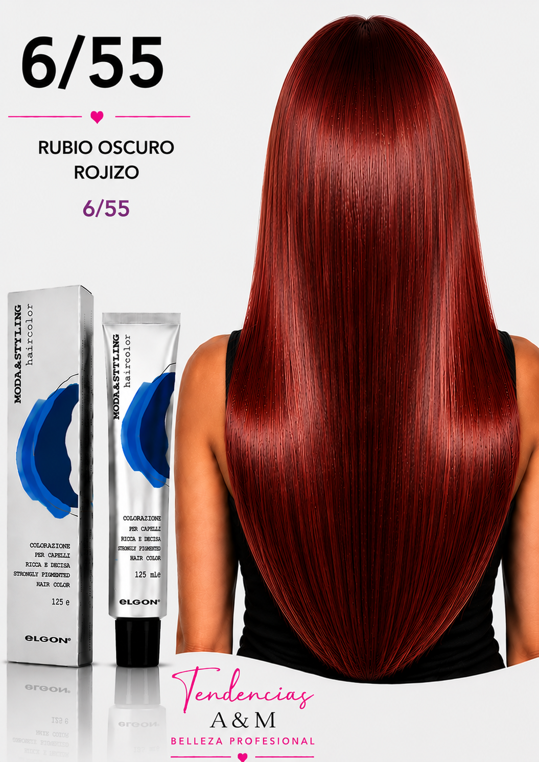 Elgon Moda & Styling 6/55 Rubio Oscuro Rojizo