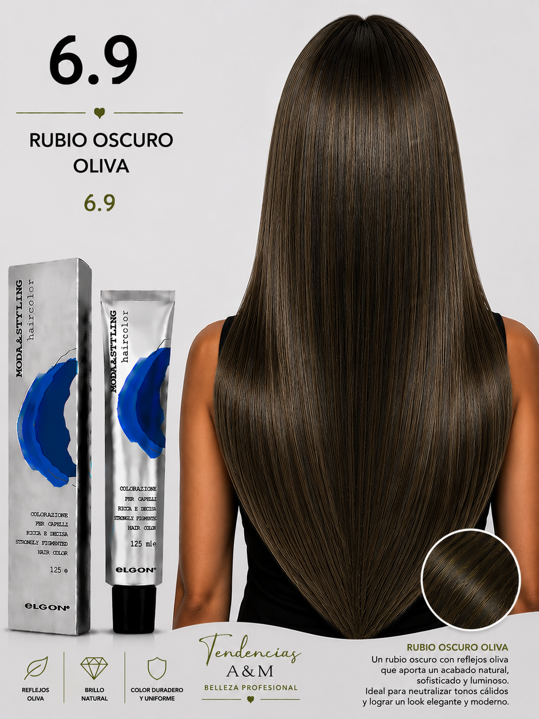 Elgon Moda & Styling 6.9 Rubio Oscuro Oliva