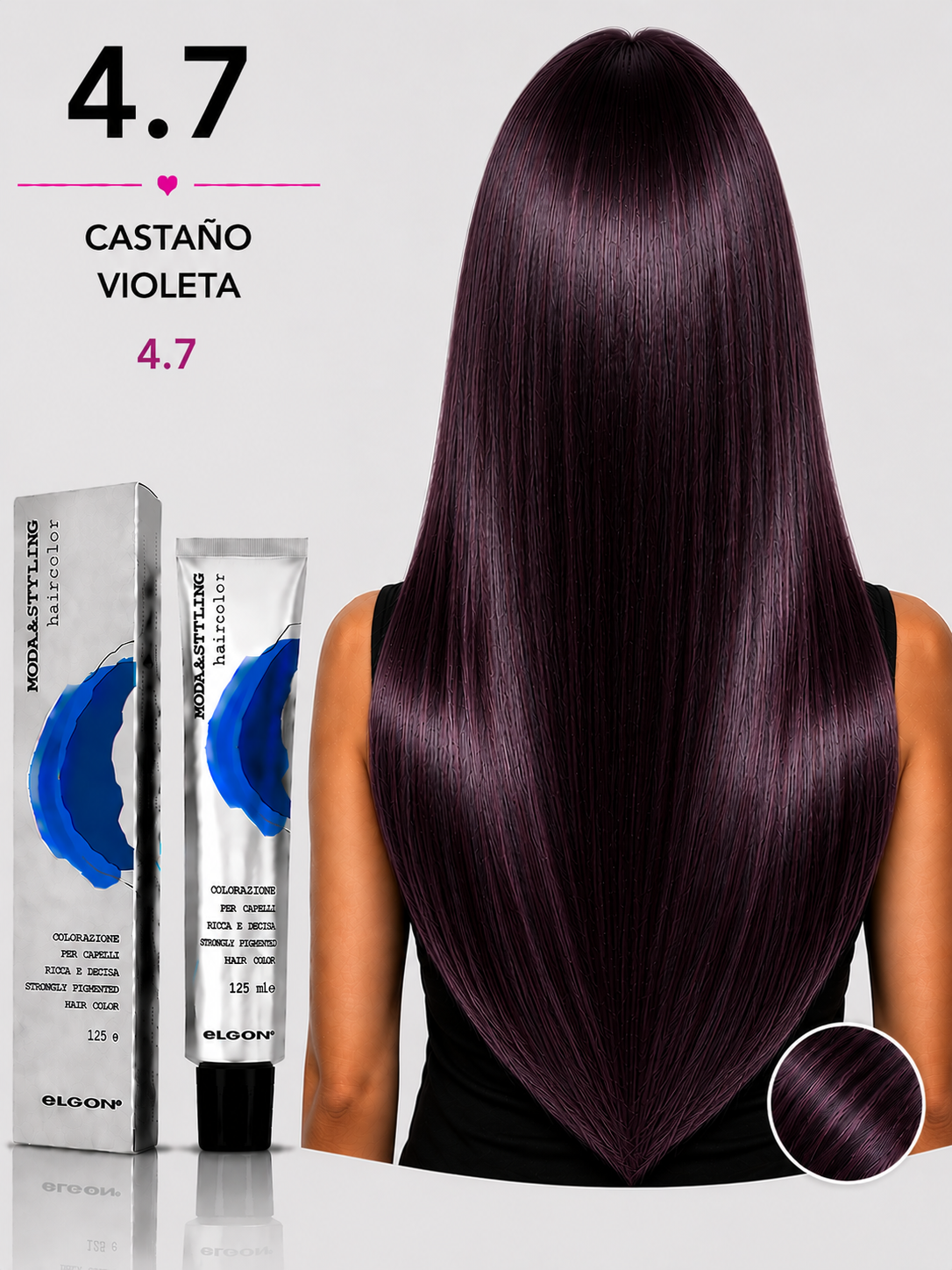 Elgon Moda & Styling 4.7 Castaño Violeta