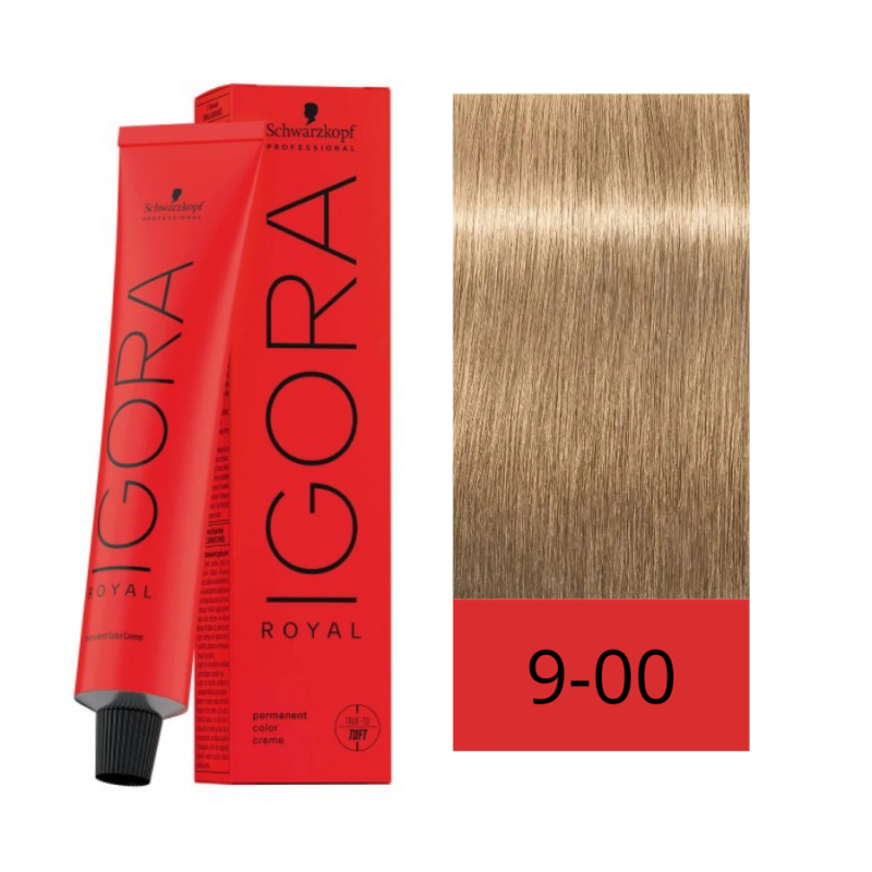 Tinte Igora Royal 9-00 Rubio Muy Claro Natural Intenso 60 ml