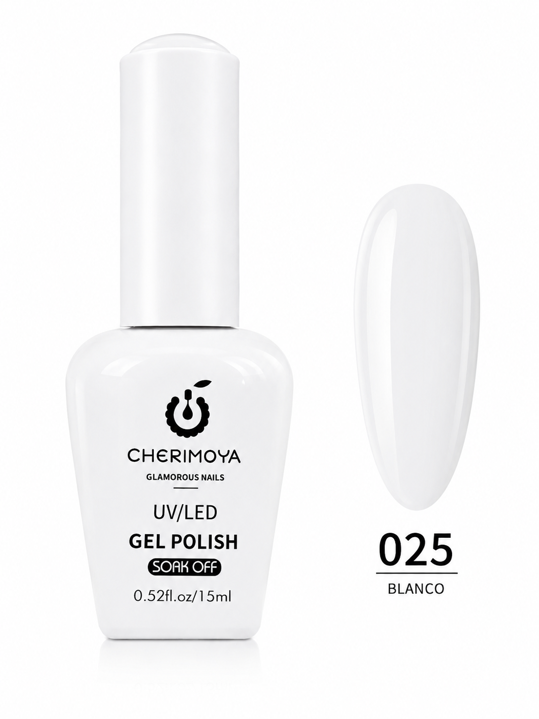 Cherimoya UV/LED Gel Polish Soak Off Tono 025 Blanco