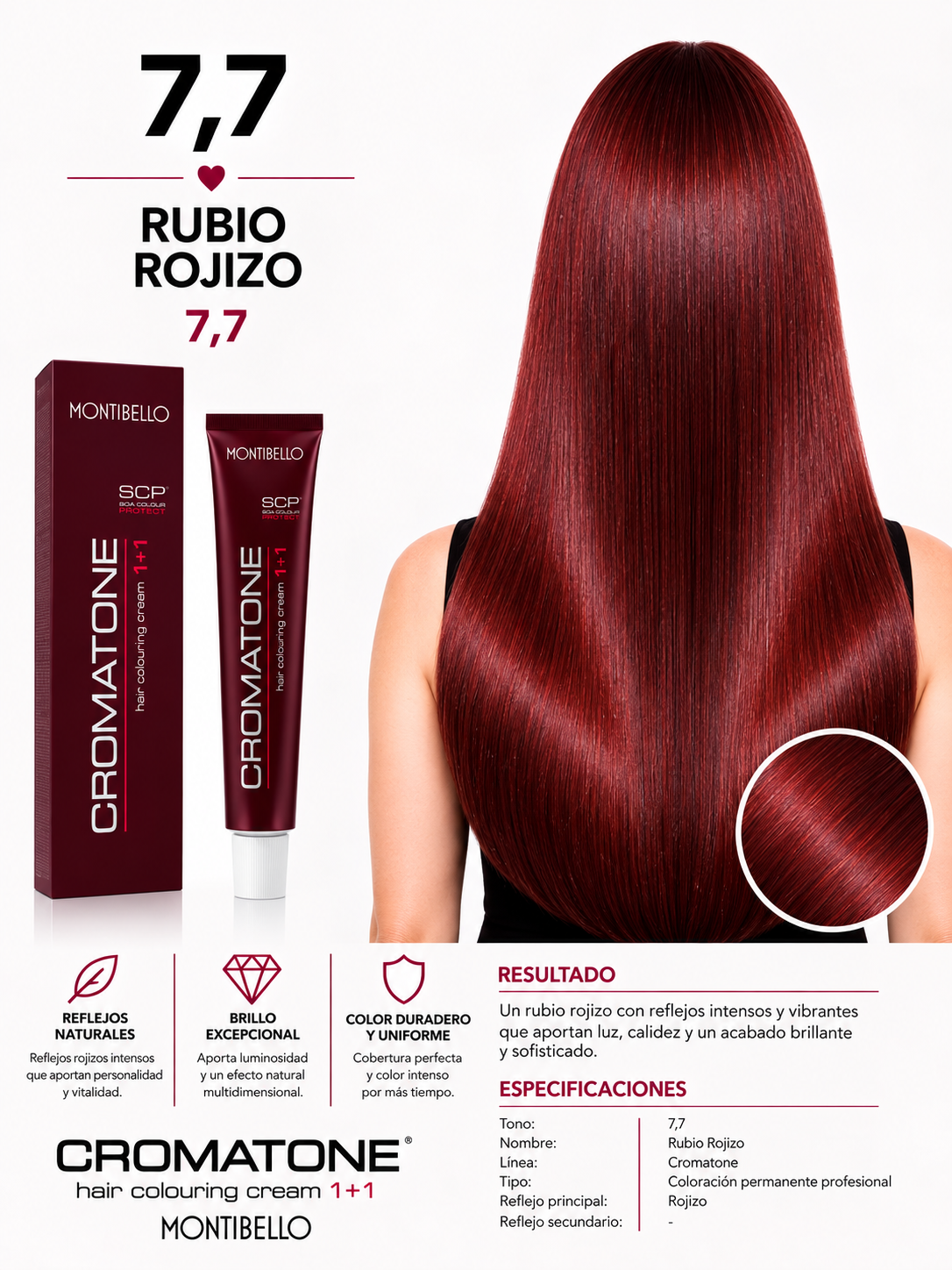 Cromatone Montibello 7.7 Rubio Rojizo