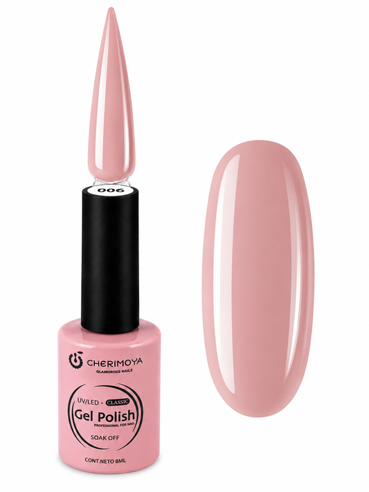 Esmalte Permanente Cherimoya Gel Polish UV/LED Tono 006