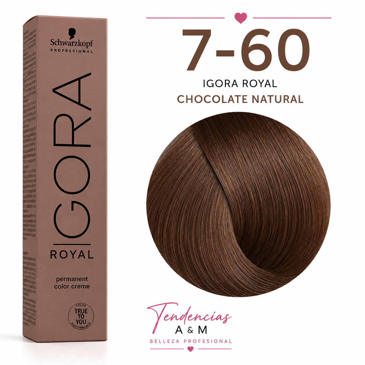 Igora Royal Absolutes 7-60 – Chocolate Natural | Tinte Permanente Profesional