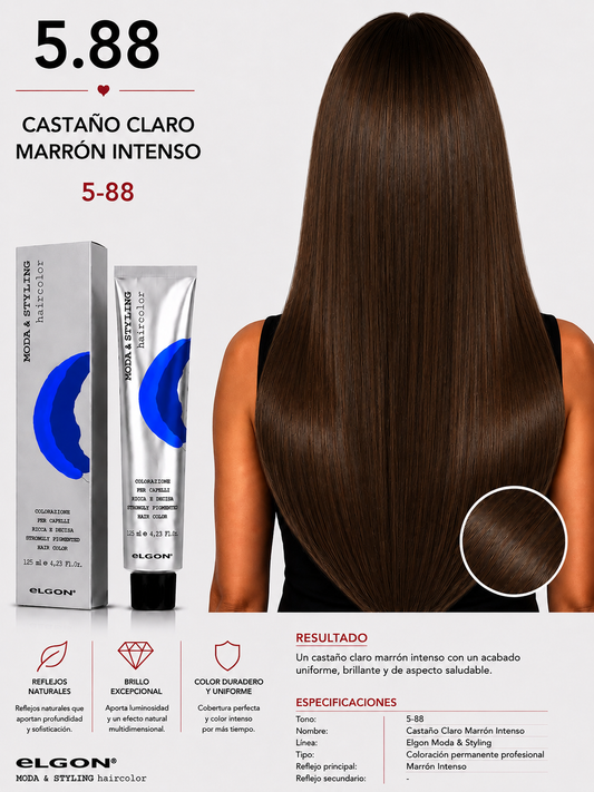 Elgon Moda & Styling 5.88 Castaño Claro Marrón Intenso