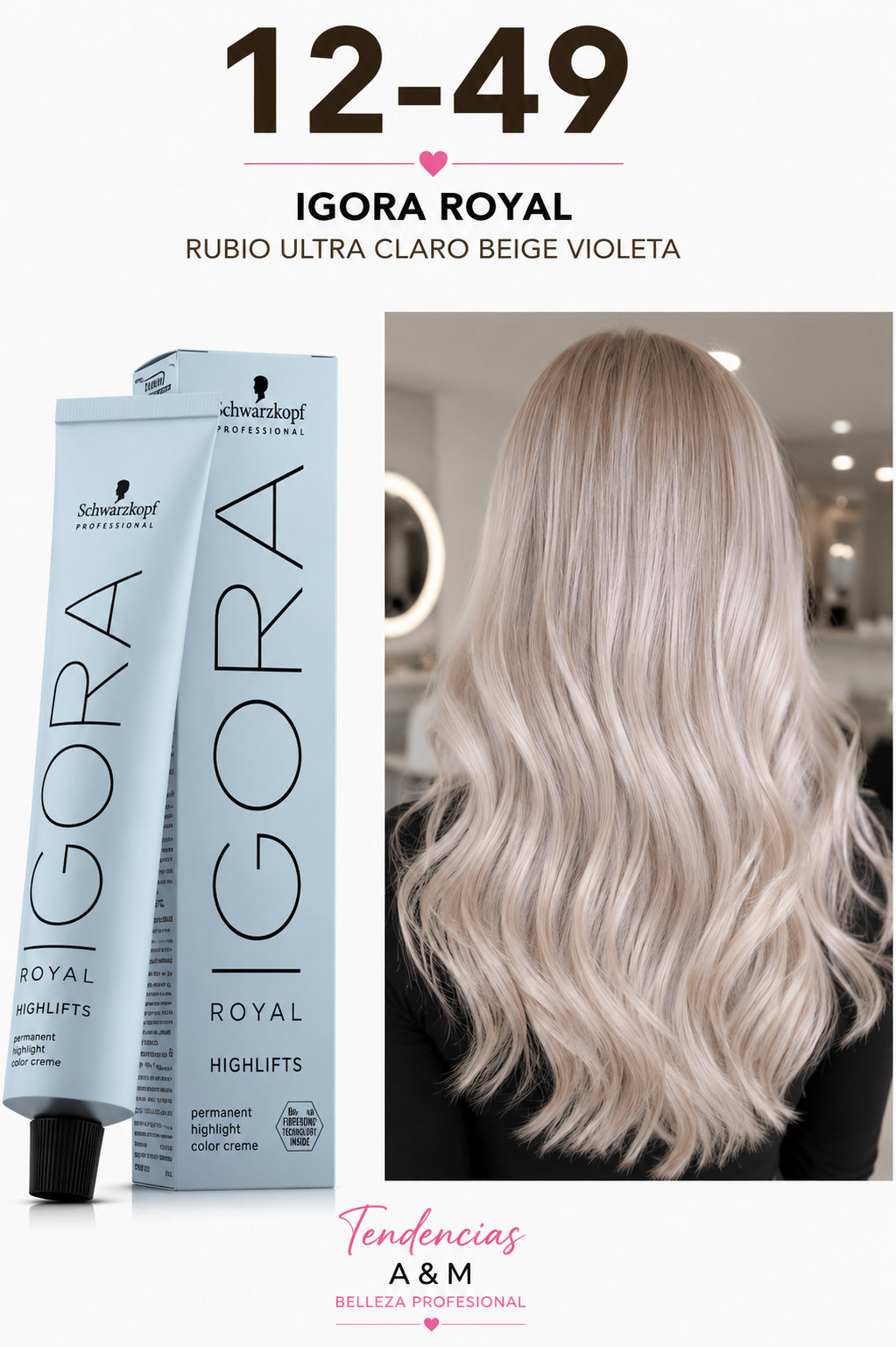 igora royal 12.49 rubio ultra claro bege violeta