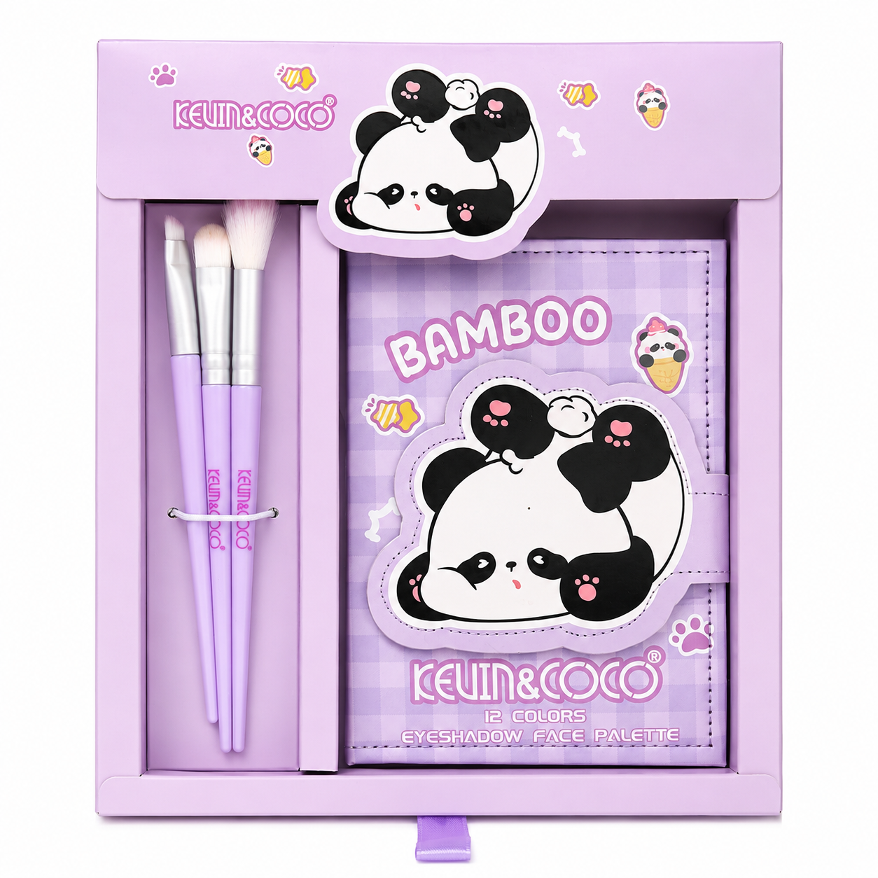 Set de Maquillaje Infantil Kevin & Coco Panda con Brochas