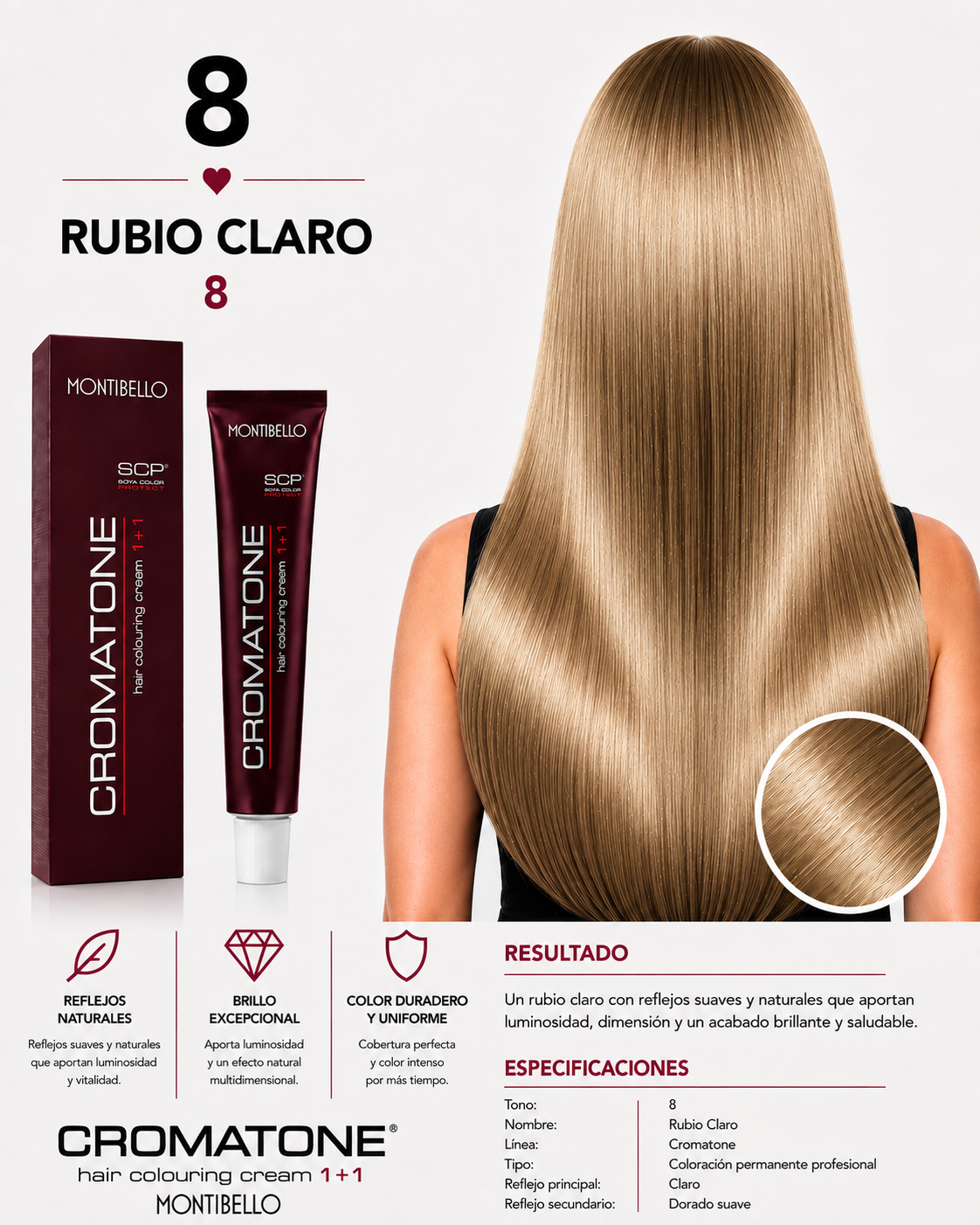 Cromatone Montibello 8 Rubio Claro