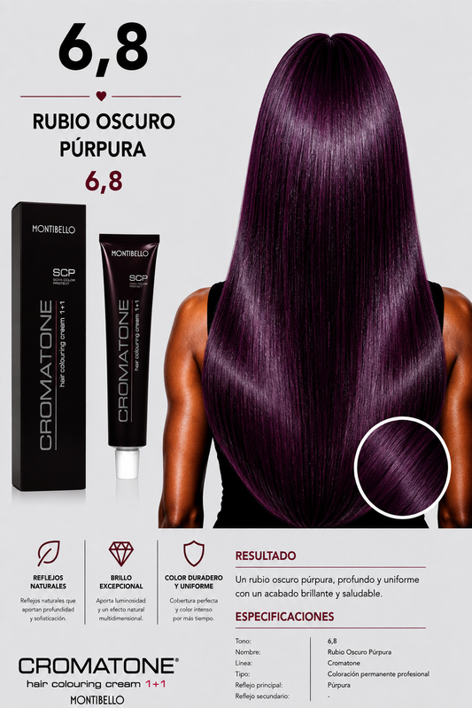 Cromatone Montibello 6,8 Rubio Oscuro Púrpura