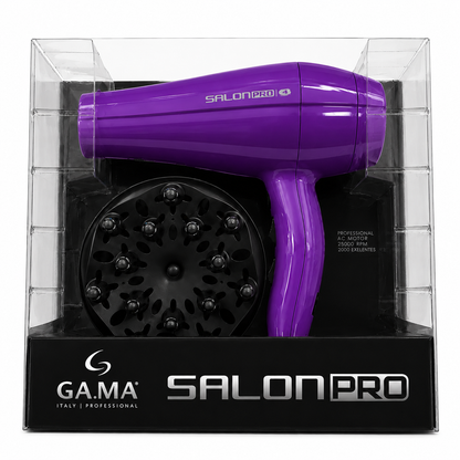 Secador de Pelo Profesional GA.MA Salon Pro con Difusor – Color Turquesa (elegir color en notas)