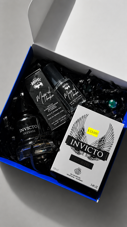 Kit Día del Padre Invicto Intense + Aceite para Cuidado de Barba Buffel