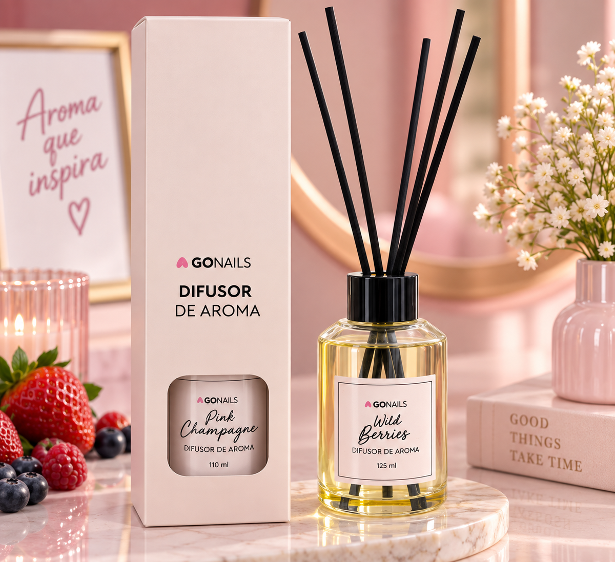 Difusor de aroma Pink Champagne Gonails 110ml