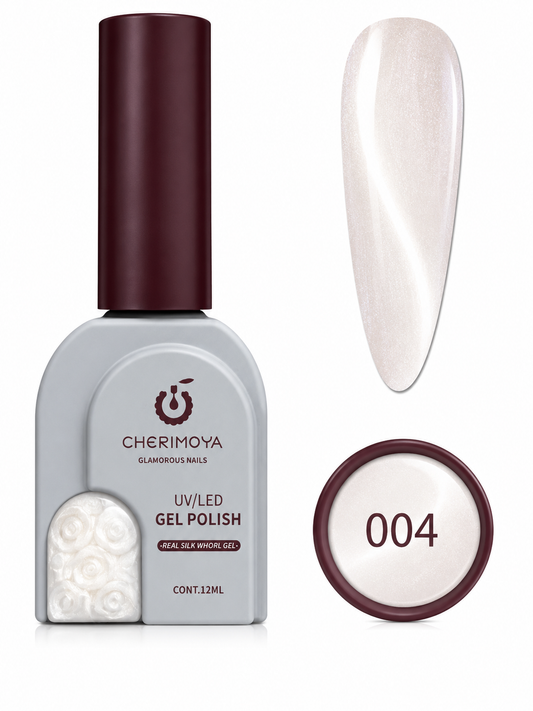 Cherimoya Real Silk Whorl Gel Polish 004 – Blanco Perla