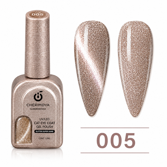 Esmalte Gel Cat Eye Glitter Super Shine Cherimoya 005 – 12 ml