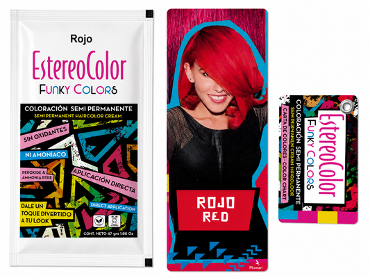 ❤️ EstereoColor Funky Colors Rojo – Coloración Semipermanente 47 g