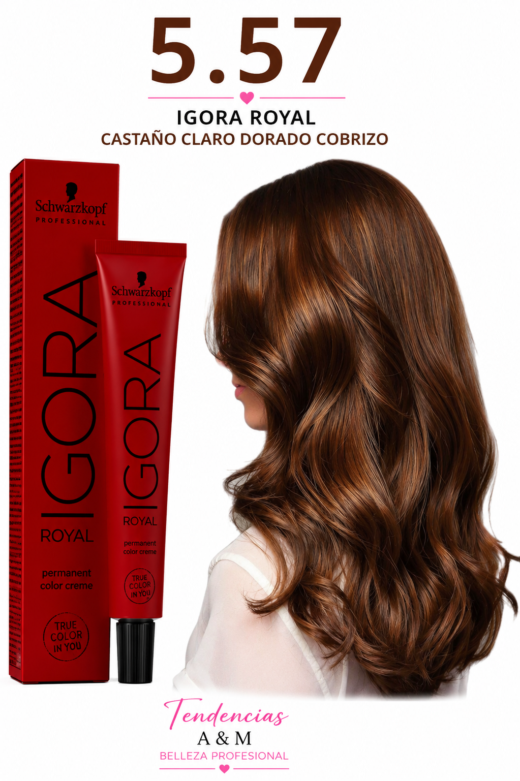 Igora royal 5-57 Castaño Claro Dorado Cobrizo