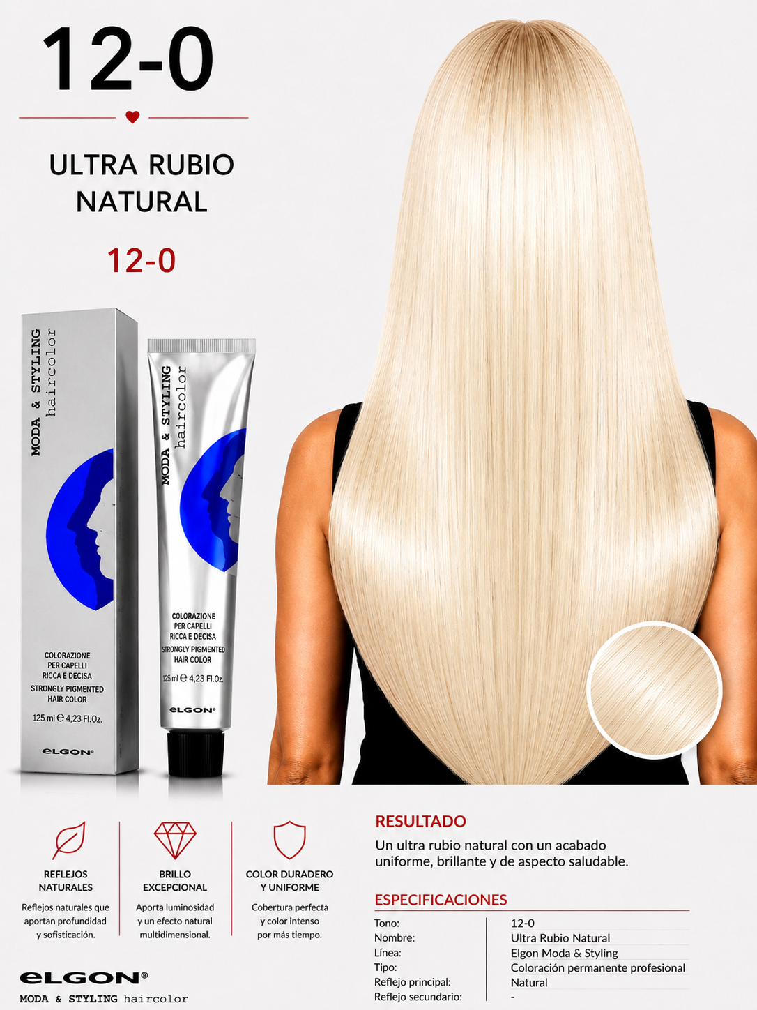 Elgon Moda & Styling 12/0 Ultra Rubio Natural