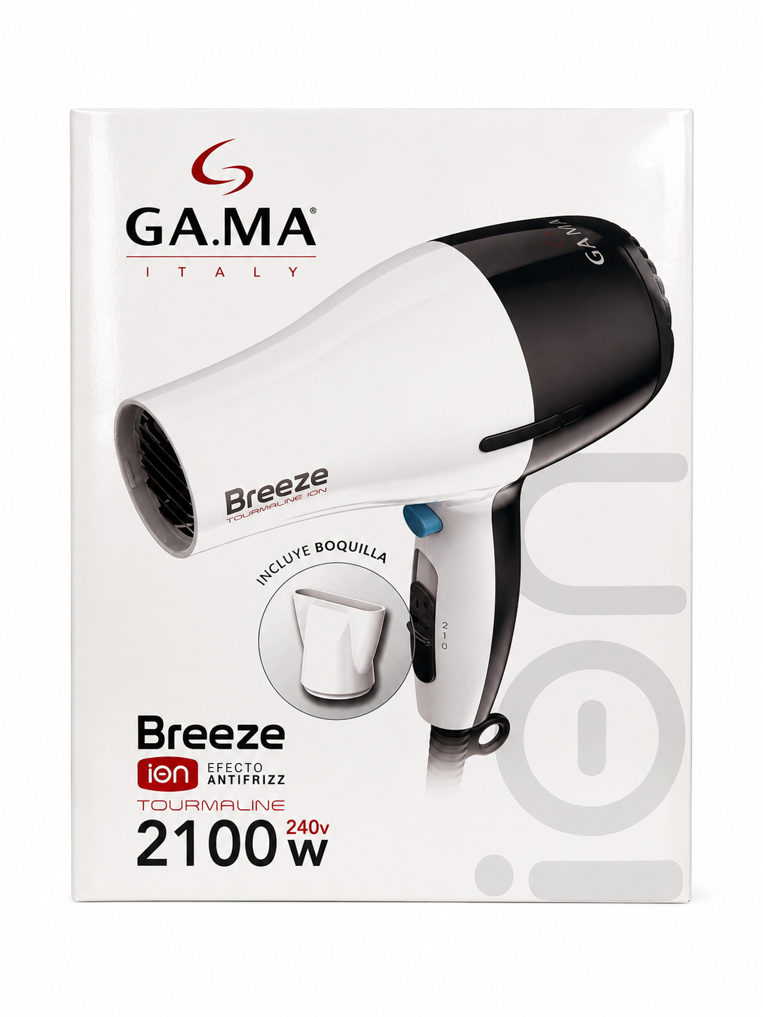 Secador de Pelo GAMA Breeze Tourmaline Ion 2100W – Efecto Antifrizz