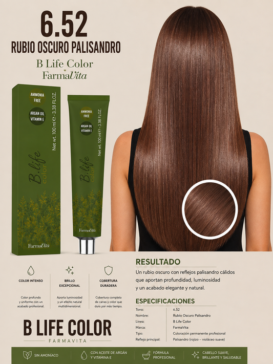 6.52 Rubio Oscuro Palisandro – B Life Color FarmaVita