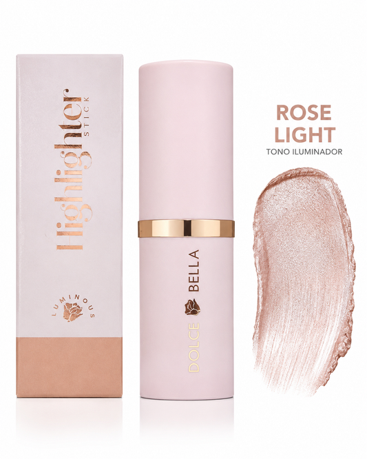 Iluminador en Barra Dolce Bella Highlighter Stick Rose Light