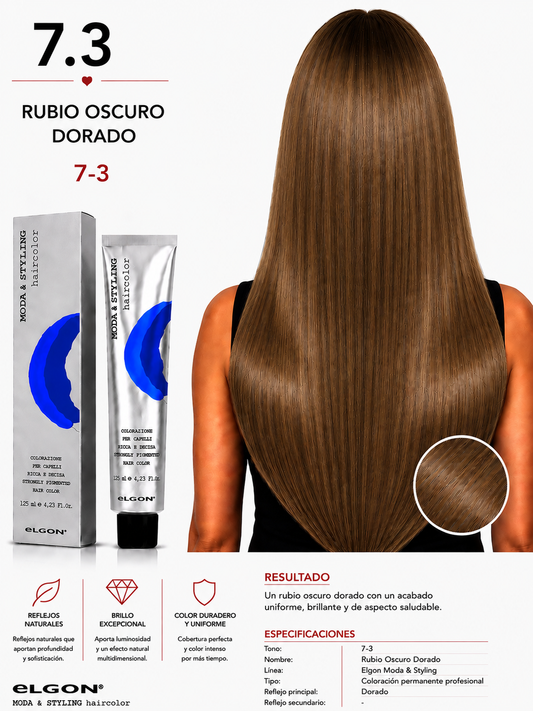 – Tinte Elgon Moda & Styling 7.3 Rubio Oscuro Dorado