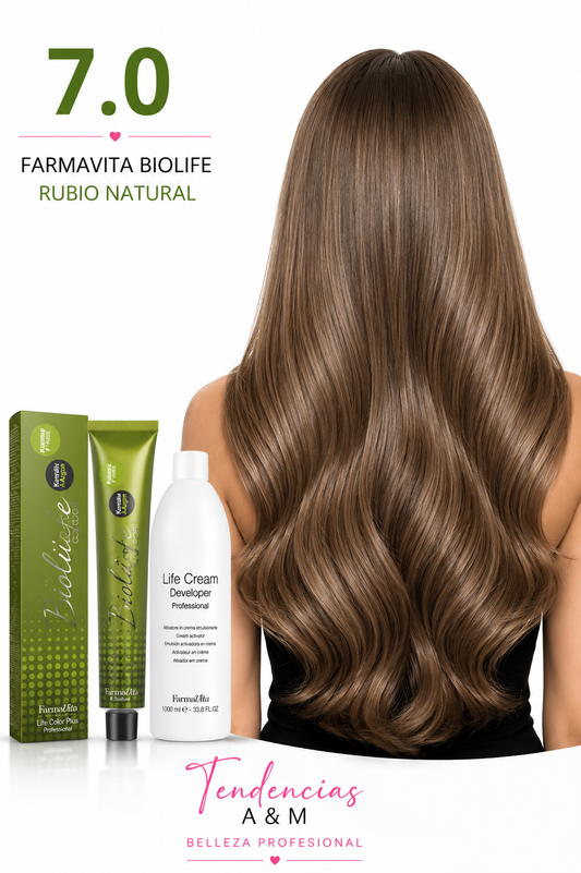 Rubio natural 7.0 tintura sin amoniaco farmavita