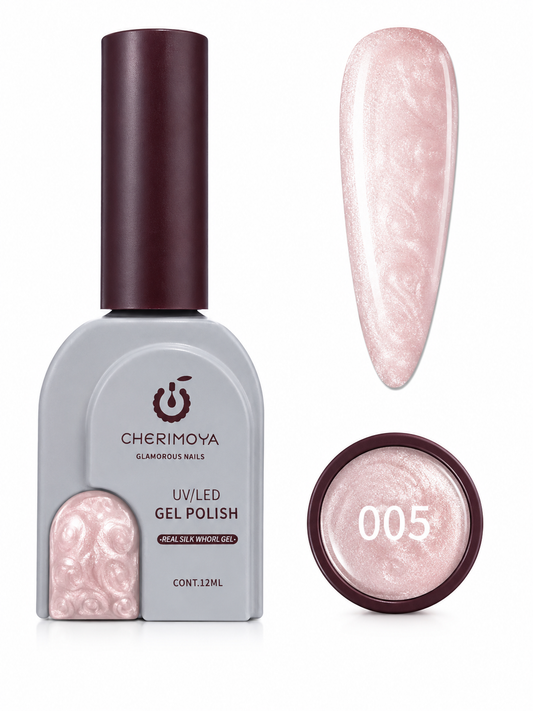 Cherimoya Real Silk Whorl Gel 005 – Rosa Perlado Nacarado Gel Polish 12ml