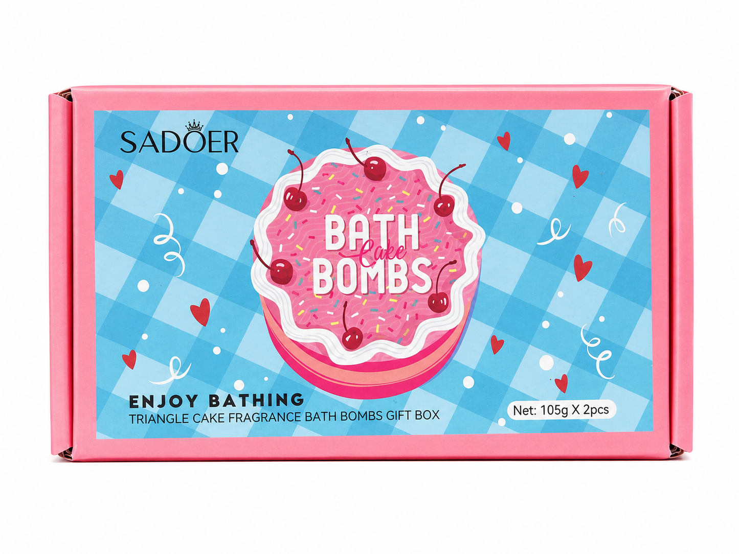 Bath Cake Bombs Sadoer – Set de Bombas de Baño Aromáticas (2 Unidades)