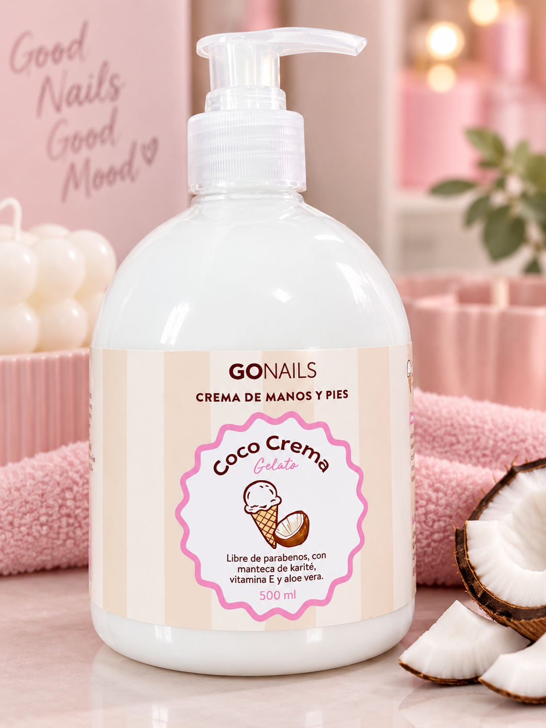 Crema de manos y pies coco crema
