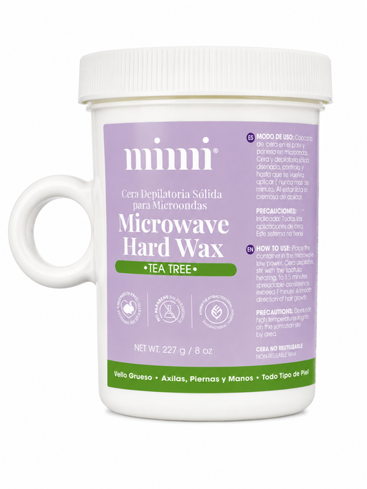 Cera Depilatoria Sólida para Microondas Minni Tea Tree 227 g