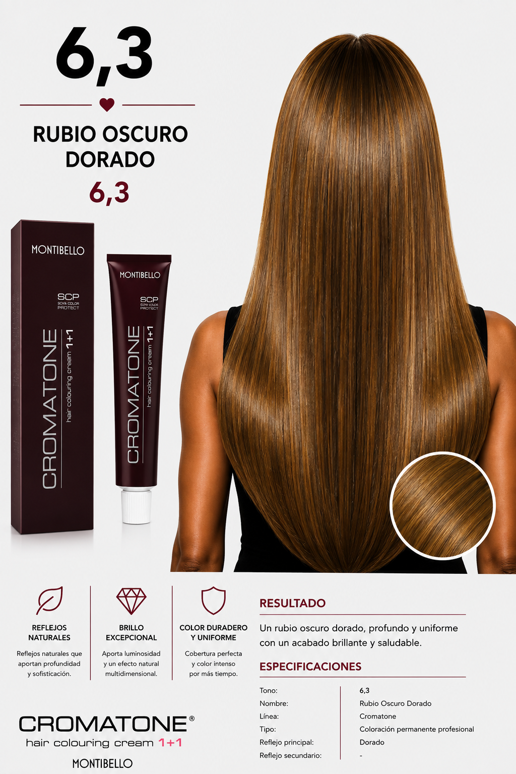 Cromatone Montibello 6.3 Rubio Oscuro Dorado