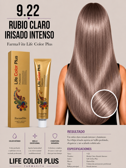 FarmaVita Life Color Plus 9.22 – Rubio Claro Irisado Intenso