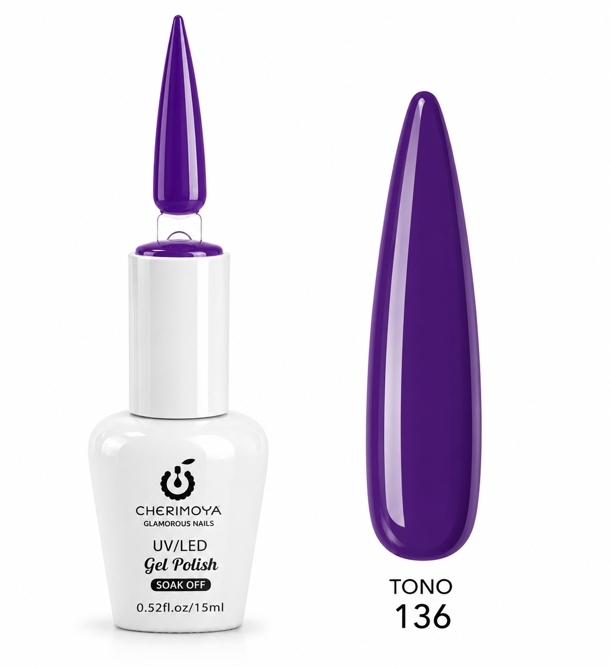 Esmalte Permanente Cherimoya UV/LED Gel Polish Tono 136 – 15 ml